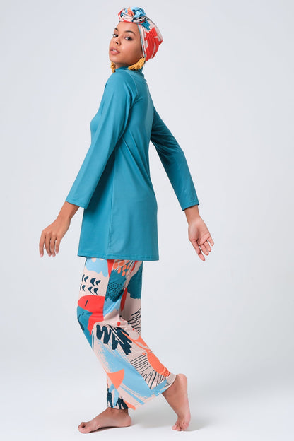 Lycra Fabric Printed Burkini Set