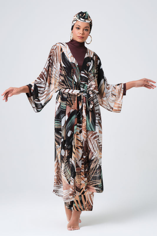 Lycra Fabric Printed Burkini & Kimono