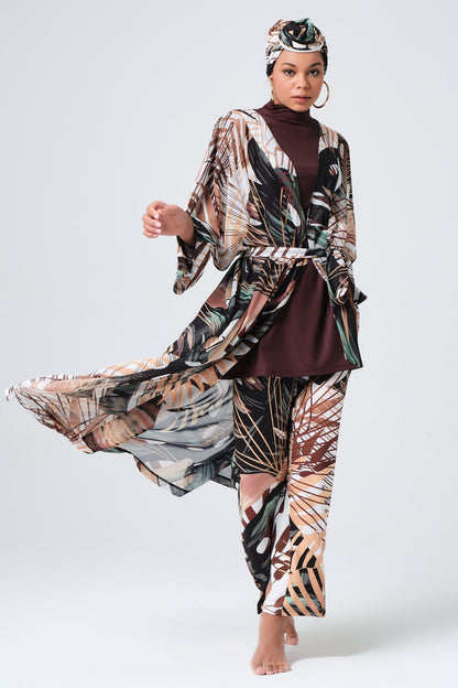 Lycra Fabric Printed Burkini & Kimono