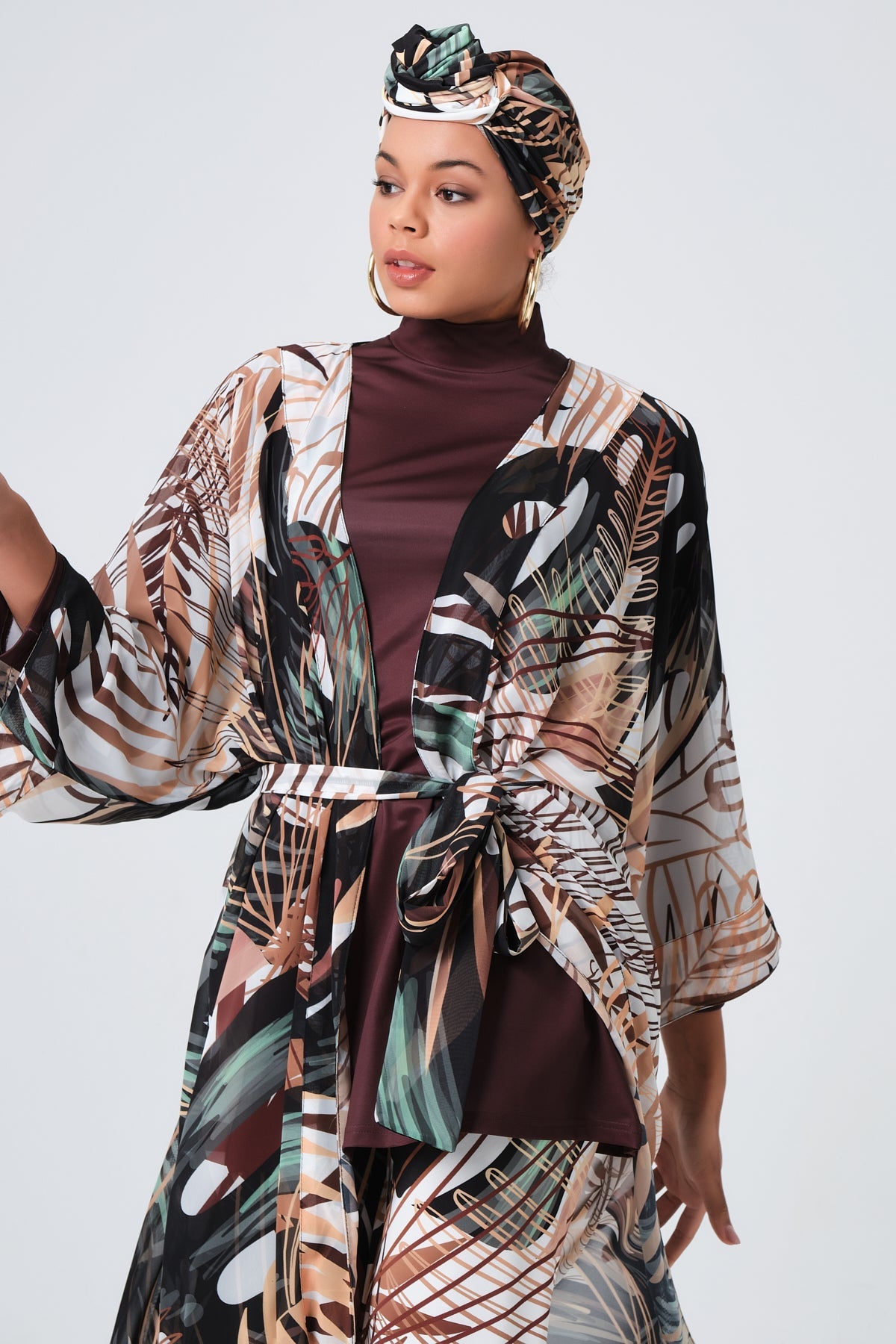 Lycra Fabric Printed Burkini & Kimono