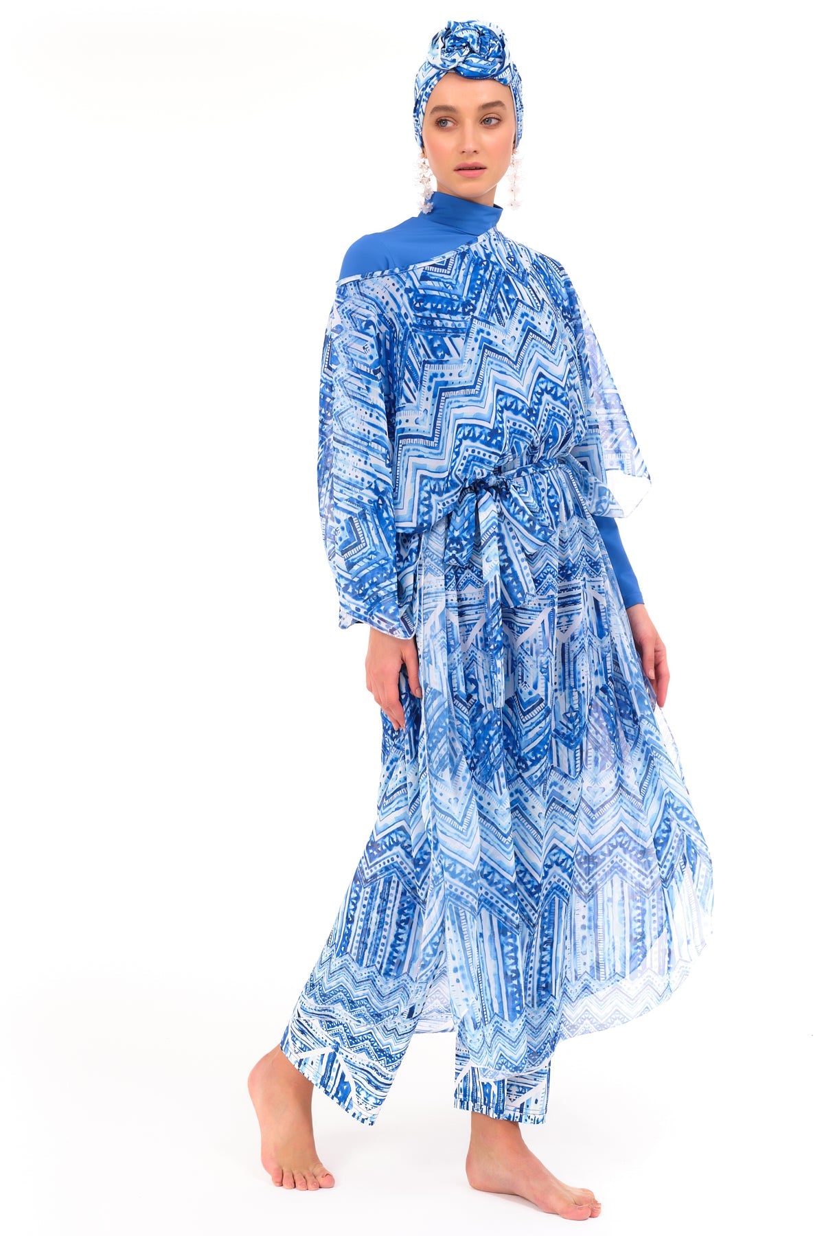 Lycra Fabric Printed Burkini & Kimono