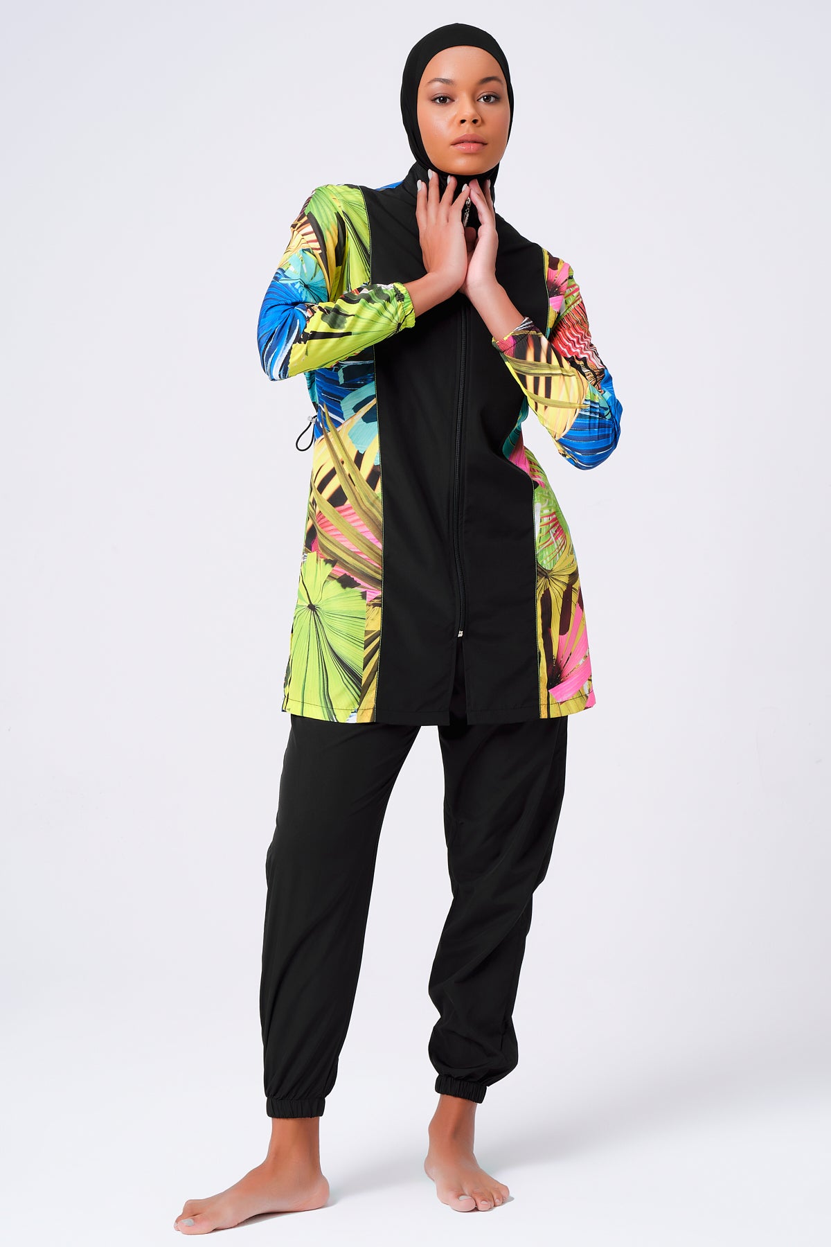 Tropical Print Parachute  Burkini