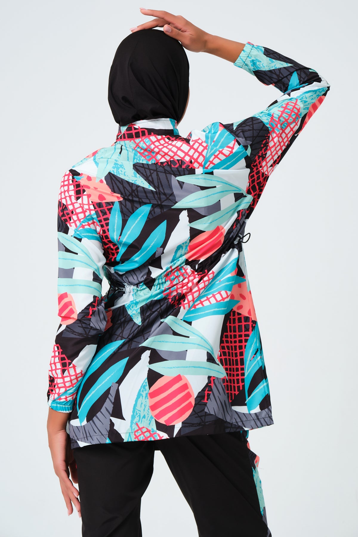 Tropical Print Parachute  Burkini