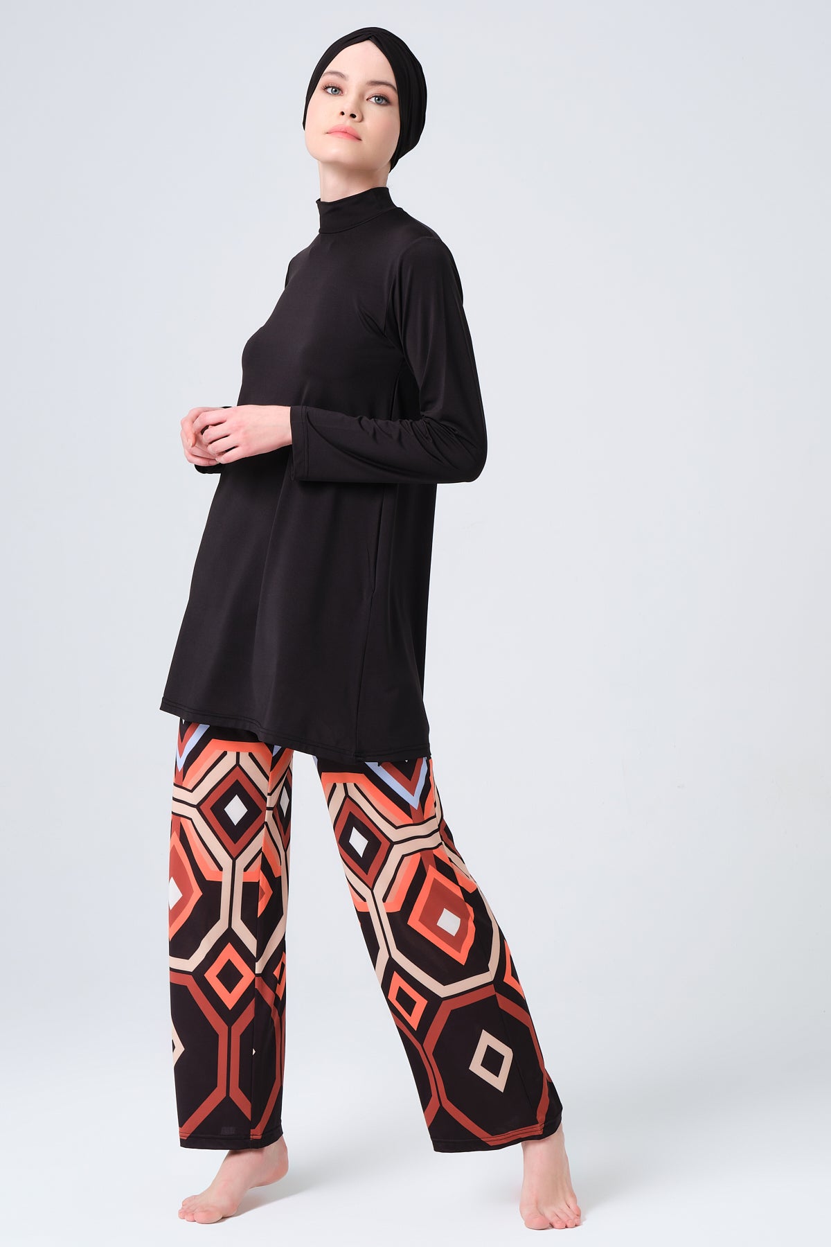 Lycra Fabric Printed Burkini Set